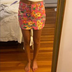Kate Spade Floral Jean Skirt